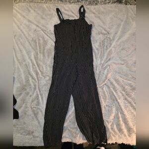 Gypsies & Moondust Black and White Striped Jumpsuit